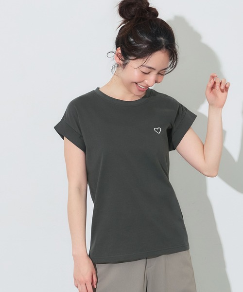 coca(coca)(コカ)の「フレンチスリーブ刺繍Tシャツ(Tシャツ/カットソー・レディース・A/B/D/C・L/M/S/XL)」の12枚目の写真