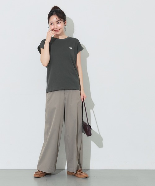 coca(coca)(コカ)の「フレンチスリーブ刺繍Tシャツ(Tシャツ/カットソー・レディース・A/B/D/C・L/M/S/XL)」の13枚目の写真