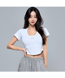 PHYSICAL GARMENTS（フィジカルガーメンツ）の「P5049 ウィメンズ Uネック シンボル クロップ 半袖 [3COLOR]（Tシャツ/カットソー）」