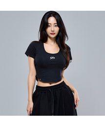 PHYSICAL GARMENTS（フィジカルガーメンツ）の「P5049 ウィメンズ Uネック シンボル クロップ 半袖 [3COLOR]（Tシャツ/カットソー）」