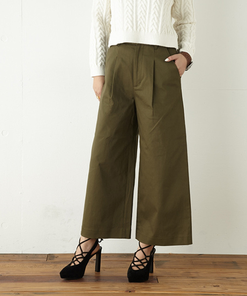 SLY(スライ)の「WIDE JW CHINO PT(その他パンツ・レディース・ベージュ/ブラック/カーキ・0/2/1)」の3枚目の写真