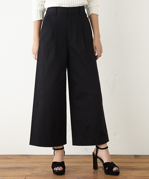 SLY(スライ)の「WIDE JW CHINO PT(その他パンツ・レディース・ベージュ/ブラック/カーキ・0/2/1)」の1枚目の写真