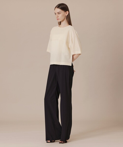 MACKINTOSH LONDON（マッキントッシュ ロンドン）の「【WEB・一部店舗限定】ストレッチサッカーストライプ半袖ブラウス（Tシャツ/カットソー・レディース・ブルー系その他4/ホワイト系その他/オレンジ/グレー系その他・38）」の15枚目の写真