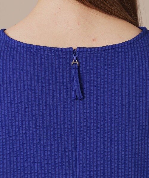 MACKINTOSH LONDON（マッキントッシュ ロンドン）の「【WEB・一部店舗限定】ストレッチサッカーストライプ半袖ブラウス（Tシャツ/カットソー・レディース・ブルー系その他4/ホワイト系その他/オレンジ/グレー系その他・38）」の10枚目の写真