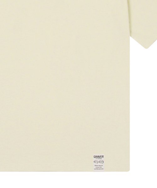 GRAVER（グレーバー）の「[ユニセックス]スモールドローイングスマイル半袖Tシャツ_サンドベージュ（Tシャツ/カットソー・レディース・ベージュ・SMALL/MEDIUM/LARGE/X-LARGE）」の3枚目の写真