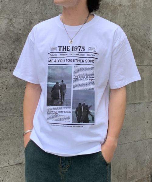 link lot（リンクロット）の「ニュースペーパー・アーカイブ グラフィックT（Tシャツ/カットソー・メンズ・ホワイト/ブラック/ライトグレー・L/M）」の5枚目の写真