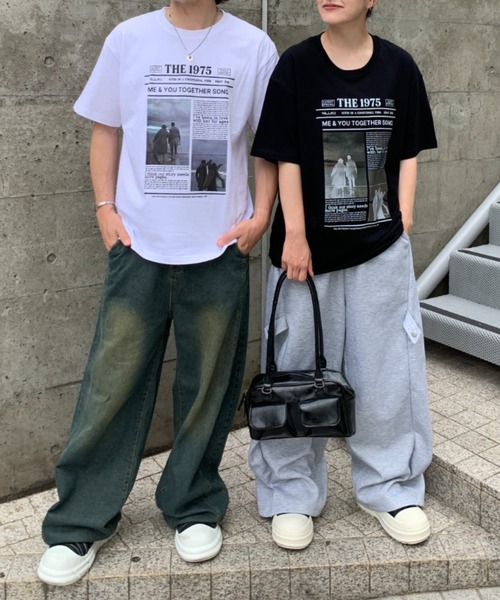 link lot（リンクロット）の「ニュースペーパー・アーカイブ グラフィックT（Tシャツ/カットソー・メンズ・ホワイト/ブラック/ライトグレー・L/M）」の12枚目の写真