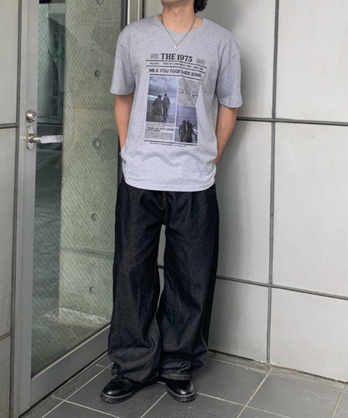 link lot（リンクロット）の「ニュースペーパー・アーカイブ グラフィックT（Tシャツ/カットソー・メンズ・ホワイト/ブラック/ライトグレー・L/M）」の11枚目の写真