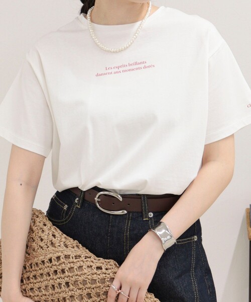 fredy emue(フレディエミュ)の「シルケットラウンドヘムTシャツ(Tシャツ/カットソー・レディース・イエロー/オフホワイト/ベージュ/チャコールグレー・38)」の8枚目の写真