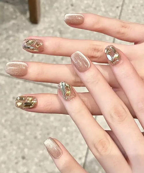 シアー シンプル フレンチ ショート ネイルチップ（ネイルシール
