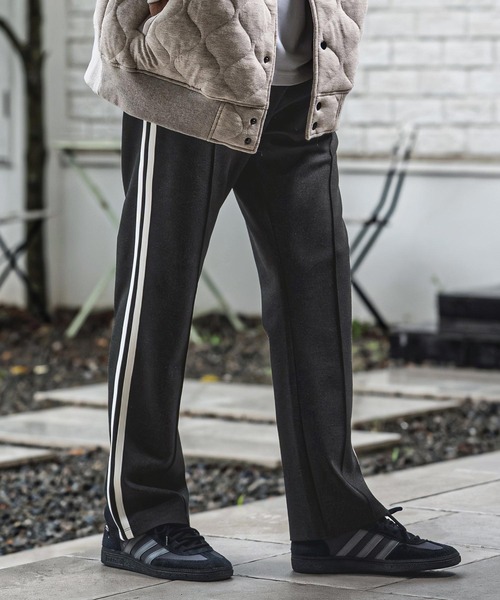 CAMBIO（カンビオ）の「mp15182-Ponte Jersey Side Line Semi Flare Pants セミフレアパンツ(A73826cmb)（その他パンツ・メンズ・ロイヤルブルー/グリーン/チャコールグレー/ブラック/ネイビー・L/M/S）」の3枚目の写真