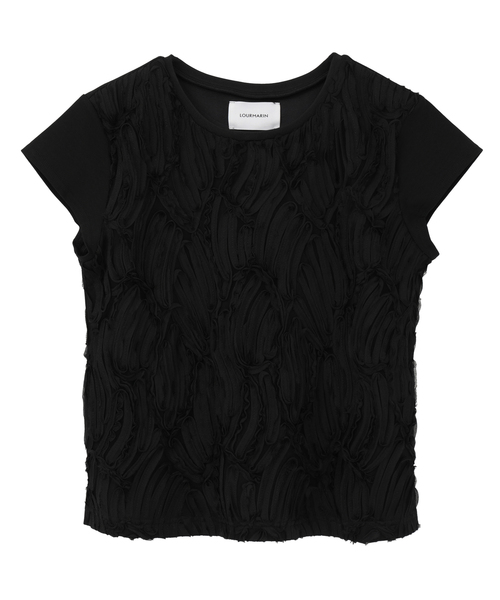 LOGEMENT DE CLAIRE(ロジュモンドクレール)の「【LOURMARIN】テープチュール刺しゅうプルオーバー(Tシャツ/カットソー・レディース・ブラック/アイボリー・FREE)」の20枚目の写真
