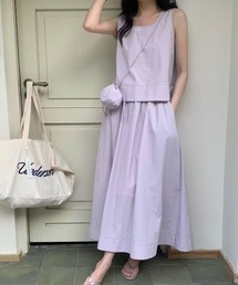 バッグ付きノースリーブトップススカートセットアップ