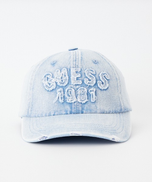 Guess（ゲス）の「【WEB限定】[GUESS/ゲス] ウォッシュドデニムキャップ（キャップ・レディース・ブルー・ONE SIZE）」の3枚目の写真