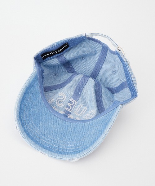 Guess（ゲス）の「【WEB限定】[GUESS/ゲス] ウォッシュドデニムキャップ（キャップ・レディース・ブルー・ONE SIZE）」の2枚目の写真