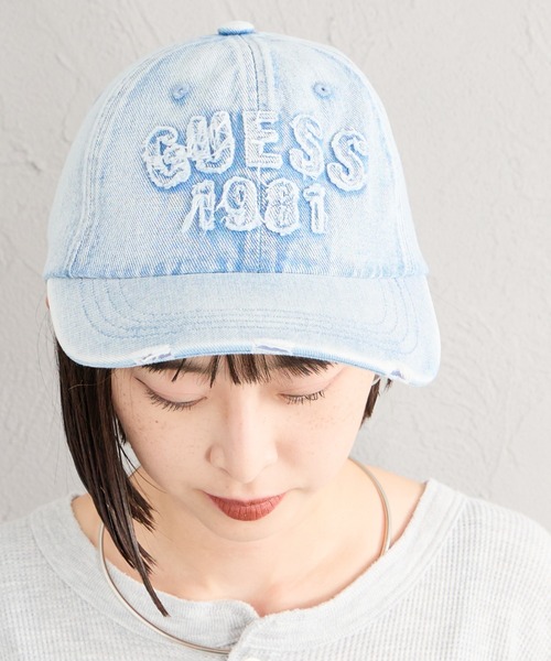 Guess（ゲス）の「【WEB限定】[GUESS/ゲス] ウォッシュドデニムキャップ（キャップ・レディース・ブルー・ONE SIZE）」の20枚目の写真