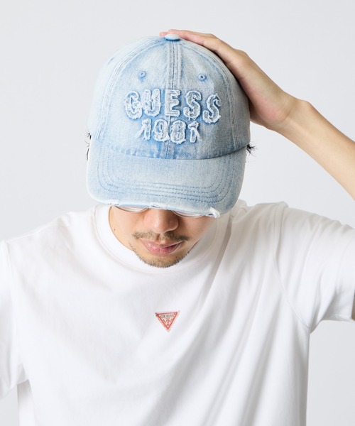 Guess（ゲス）の「【WEB限定】[GUESS/ゲス] ウォッシュドデニムキャップ（キャップ・レディース・ブルー・ONE SIZE）」の10枚目の写真
