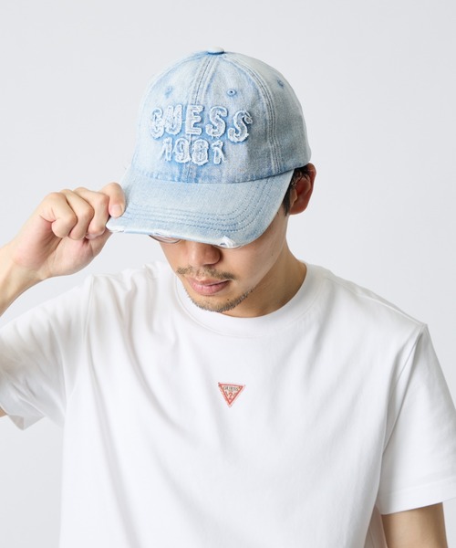 Guess（ゲス）の「【WEB限定】[GUESS/ゲス] ウォッシュドデニムキャップ（キャップ・レディース・ブルー・ONE SIZE）」の11枚目の写真