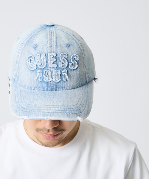 Guess（ゲス）の「【WEB限定】[GUESS/ゲス] ウォッシュドデニムキャップ（キャップ・レディース・ブルー・ONE SIZE）」の14枚目の写真