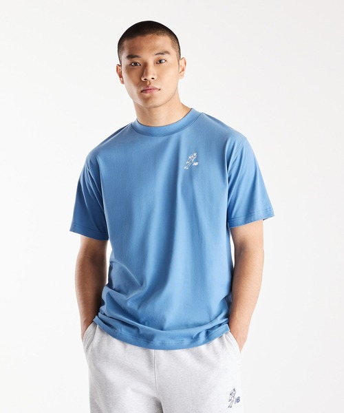 NEW BALANCE(ニューバランス)の「大谷翔平オールウェイズオンロゴ半袖Tシャツ(Tシャツ/カットソー・メンズ・ブラック/グレイッシュブルー/ホワイト・SMALL/XXX-LARGE/XX-LARGE/X-LARGE/LARGE/MEDIUM)」の3枚目の写真