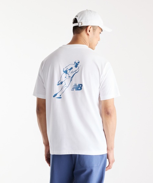 NEW BALANCE(ニューバランス)の「大谷翔平オールウェイズオンロゴ半袖Tシャツ(Tシャツ/カットソー・メンズ・ブラック/グレイッシュブルー/ホワイト・SMALL/XXX-LARGE/XX-LARGE/X-LARGE/LARGE/MEDIUM)」の4枚目の写真