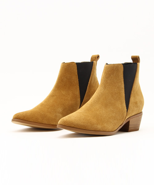SLY（スライ）の「LEATHER WESTERN SHORT BOOTS（ブーツ・レディース・キャメル/ブラック・LARGE/SMALL/MEDIUM）」の2枚目の写真