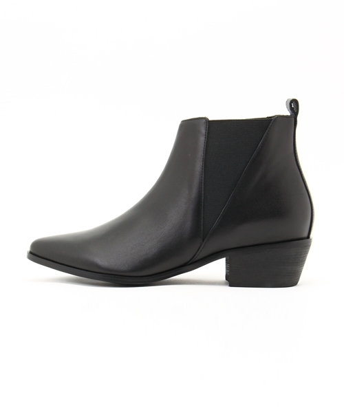 SLY（スライ）の「LEATHER WESTERN SHORT BOOTS（ブーツ・レディース・キャメル/ブラック・LARGE/SMALL/MEDIUM）」の3枚目の写真