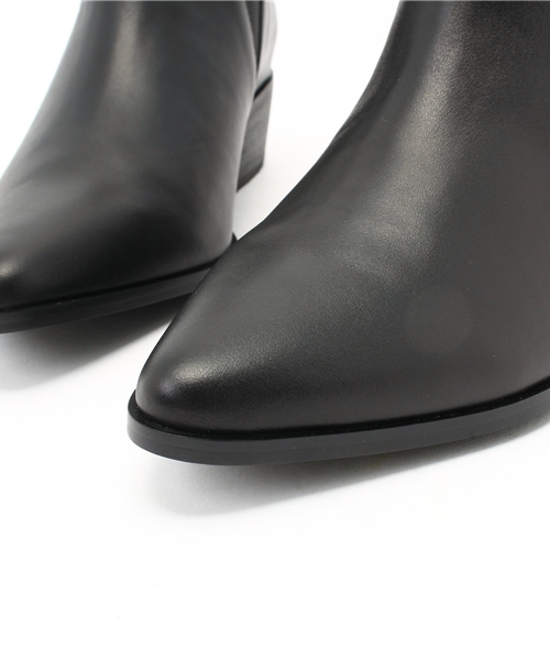 SLY（スライ）の「LEATHER WESTERN SHORT BOOTS（ブーツ・レディース・キャメル/ブラック・LARGE/SMALL/MEDIUM）」の7枚目の写真
