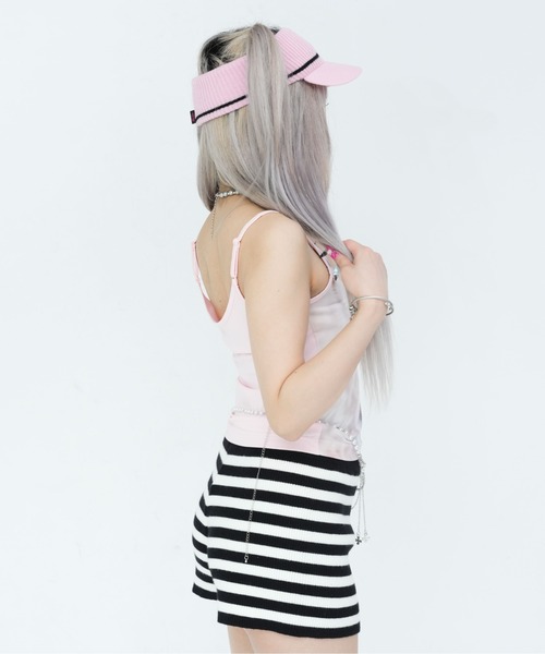 dollslutz(ドルズラッツ)の「【dollslutz】face print cami /【ドルズラッツ】フェイスプリントキャミ(キャミソール・レディース・ピンク/ブラック・FREE)」の10枚目の写真