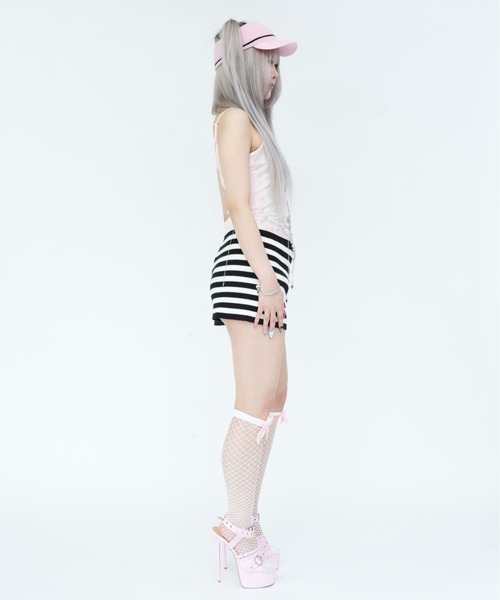 dollslutz(ドルズラッツ)の「【dollslutz】face print cami /【ドルズラッツ】フェイスプリントキャミ(キャミソール・レディース・ピンク/ブラック・FREE)」の3枚目の写真