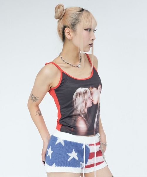 dollslutz(ドルズラッツ)の「【dollslutz】face print cami /【ドルズラッツ】フェイスプリントキャミ(キャミソール・レディース・ピンク/ブラック・FREE)」の21枚目の写真