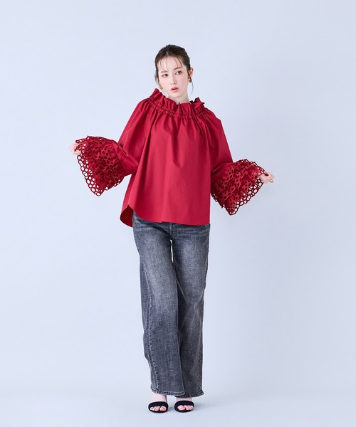 Audie a Muses(オーディアミューズ)の「ワイドシルエットストレッチデニム(デニムパンツ・レディース・ネイビー/ブラック・38/36/40/42)」の10枚目の写真