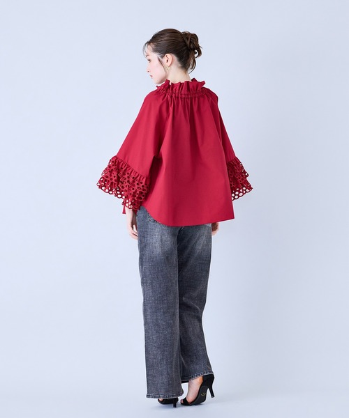 Audie a Muses(オーディアミューズ)の「ワイドシルエットストレッチデニム(デニムパンツ・レディース・ネイビー/ブラック・38/36/40/42)」の13枚目の写真
