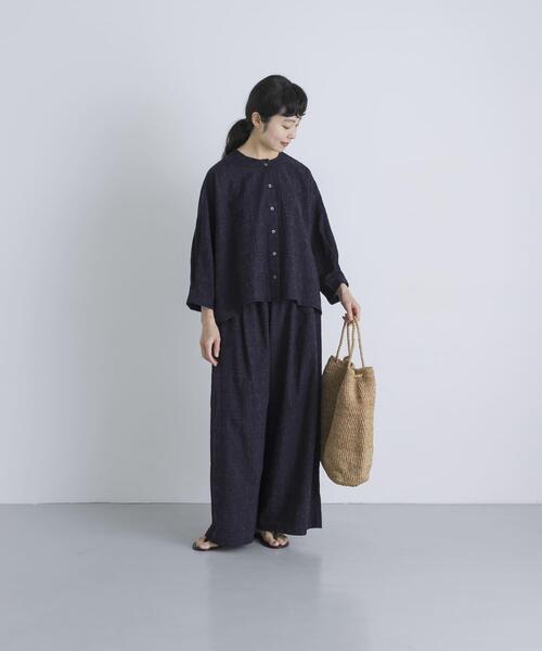 かぐれ（カグレ）の「コットンクロス刺しゅうワイドパンツ（その他パンツ・レディース・オフホワイト/ネイビー・FREE）」の22枚目の写真