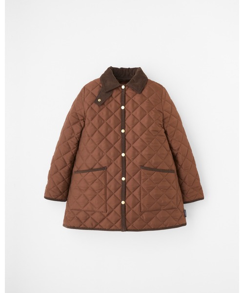 Traditional Weatherwear(トラディショナルウェザーウェア)の「WAVERLY A-LINE MIDDLE(ダウンジャケット/コート・レディース・ネイビー/ブラウン/ブラック×ブラック・32/36/34)」の3枚目の写真