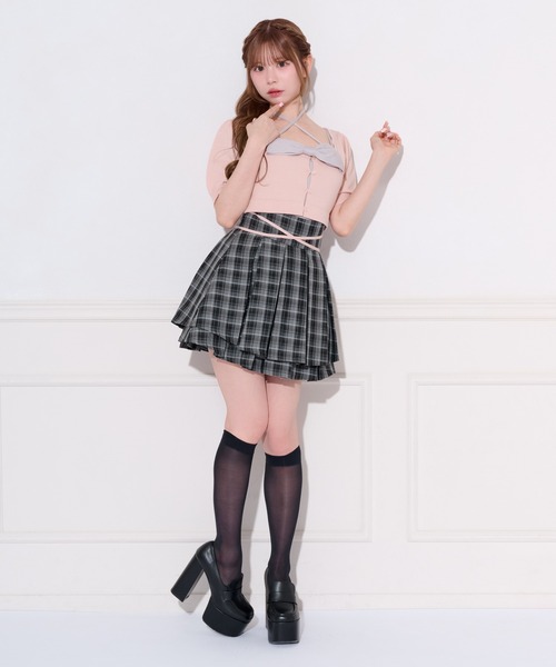 apres jour(アプレジュール)の「フロントリボンパフスリーブアンサンブル(アンサンブル・レディース・グレー/アイボリー/ピンク・フリー/X-LARGE)」の21枚目の写真
