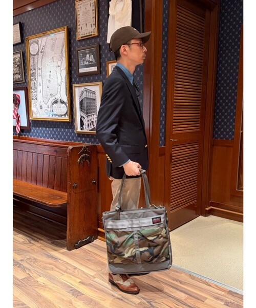 BRIEFING(ブリーフィング)の「Brooks Brothers×BRIEFING ユーティリティヘルメットバッグ(トートバッグ・メンズ・グレー/ネイビー・ONE SIZE)」の16枚目の写真