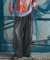 《UNISEX》Destroy Damage Prime-Wide Sweatpants/デストロイダメージプライムワイドスウェットパンツ【MAISON SPECIAL/メゾンスペシャル】■セットアップ対応■