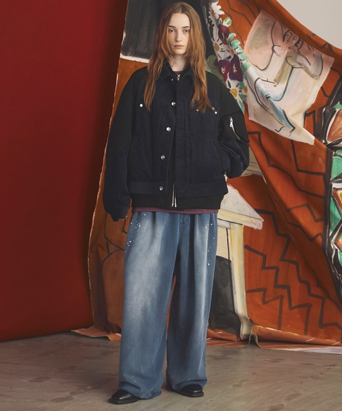 MAISON SPECIAL(メゾンスペシャル)の「《UNISEX》Destroy Damage Prime-Wide Sweatpants/デストロイダメージプライムワイドスウェットパンツ【MAISON SPECIAL/メゾンスペシャル】■セットアップ対応■(スウェットパンツ・メンズ・グレー/ネイビー/ブラック/パープル・1/0/2)」の21枚目の写真