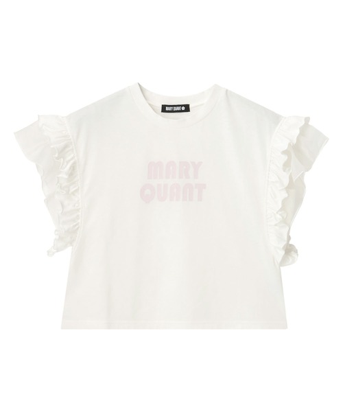 MARY QUANT(マリークワント)の「フリル袖 プルオーバー(Tシャツ/カットソー・レディース・ピンク/ブラック/ホワイト/ブルー・M)」の5枚目の写真