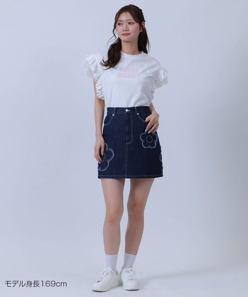 MARY QUANT(マリークワント)の「フリル袖 プルオーバー(Tシャツ/カットソー・レディース・ピンク/ブラック/ホワイト/ブルー・M)」の9枚目の写真