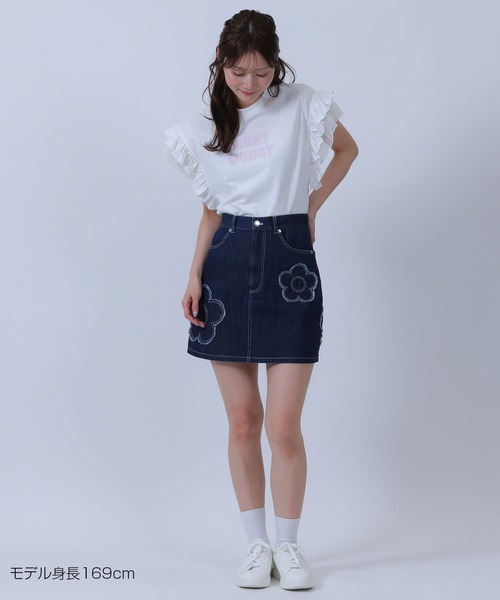 MARY QUANT(マリークワント)の「フリル袖 プルオーバー(Tシャツ/カットソー・レディース・ピンク/ブラック/ホワイト/ブルー・M)」の10枚目の写真