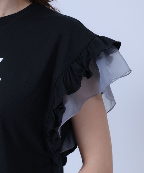 MARY QUANT(マリークワント)の「フリル袖 プルオーバー(Tシャツ/カットソー・レディース・ピンク/ブラック/ホワイト/ブルー・M)」の14枚目の写真