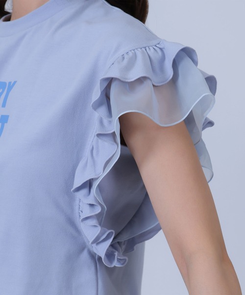 MARY QUANT(マリークワント)の「フリル袖 プルオーバー(Tシャツ/カットソー・レディース・ピンク/ブラック/ホワイト/ブルー・M)」の20枚目の写真