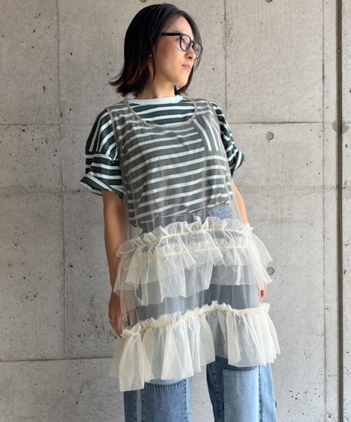MARKEY'S(マーキーズ)の「チュールバイカラーワンピース/おとな(ワンピース・レディース・グレー/ラベンダー/レッド・160)」の10枚目の写真