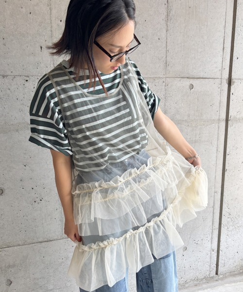 MARKEY'S(マーキーズ)の「チュールバイカラーワンピース/おとな(ワンピース・レディース・グレー/ラベンダー/レッド・160)」の11枚目の写真