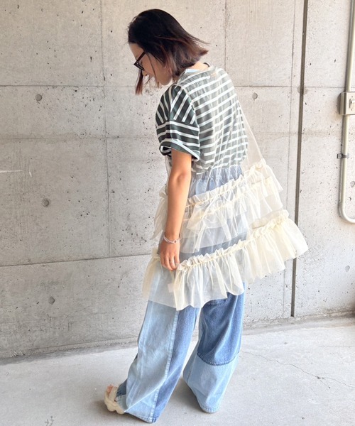 MARKEY'S(マーキーズ)の「チュールバイカラーワンピース/おとな(ワンピース・レディース・グレー/ラベンダー/レッド・160)」の16枚目の写真