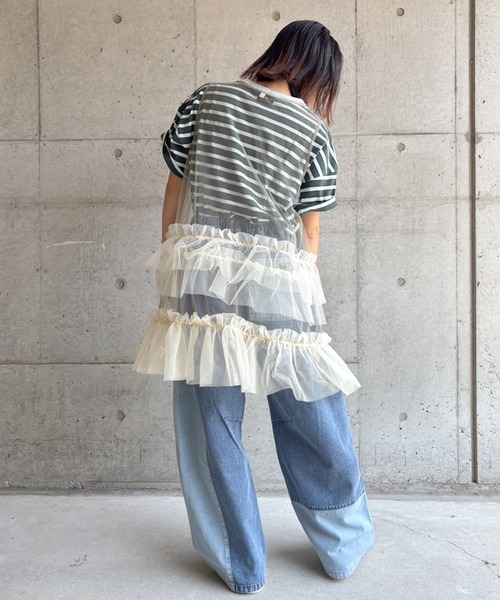 MARKEY'S(マーキーズ)の「チュールバイカラーワンピース/おとな(ワンピース・レディース・グレー/ラベンダー/レッド・160)」の17枚目の写真