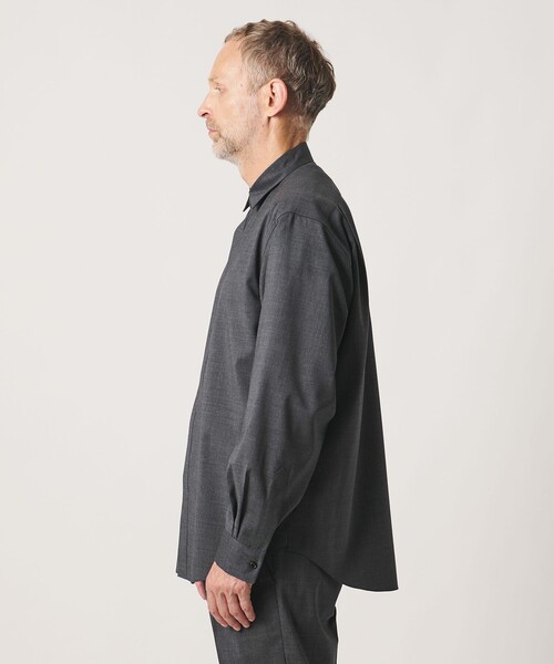 SOVEREIGN(ソブリン)の「<SOVEREIGN>フライフロントシャツ ヨコストレッチ(シャツ/ブラウス・メンズ・ネイビー/グレー系・L/M)」の17枚目の写真