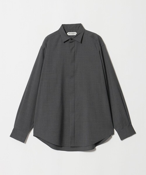 SOVEREIGN(ソブリン)の「<SOVEREIGN>フライフロントシャツ ヨコストレッチ(シャツ/ブラウス・メンズ・ネイビー/グレー系・L/M)」の9枚目の写真